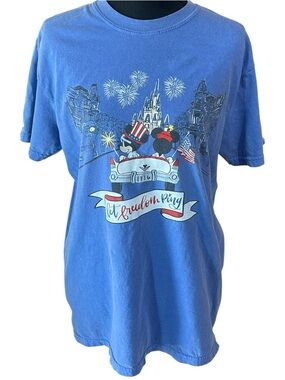 Disney Mickey Minnie 4th of July Comfort Colors Tee Size M
